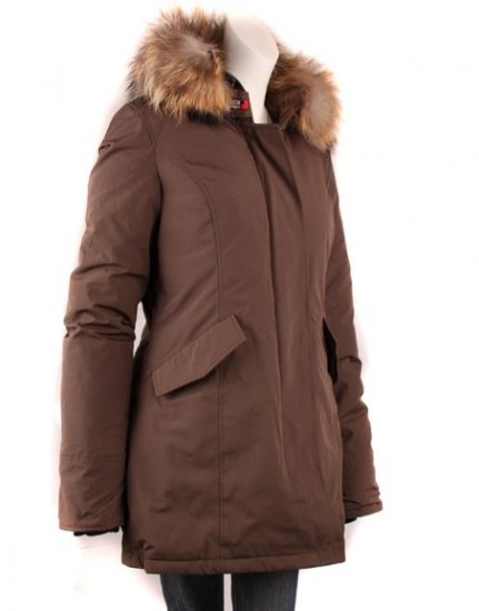 Woolrich signore Giù Cioccolato Artico uscita Parka con cappucc